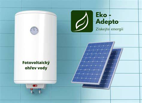 Typický fotovoltaický set pre ohrev vody