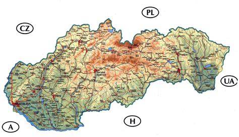 Mapa Slovenska s vyznačenými Dudincami