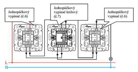 schéma zapojenia schodiskového vypínača č. 6