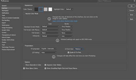 Adobe Photoshop rozhranie