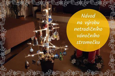 Návod na výrobu závesnej dekorácie z konárov a svetelných reťazí
