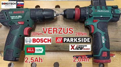 porovnanie veľkostí aku skrutkovačov Bosch 12V a 18V