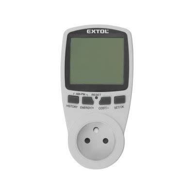 Merač spotreby elektrickej energie Extol v zásuvke