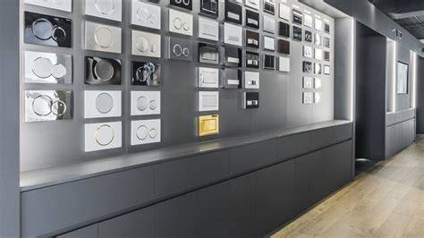 Rozhranie virtuálneho showroomu Geberit s možnosťami filtrovania