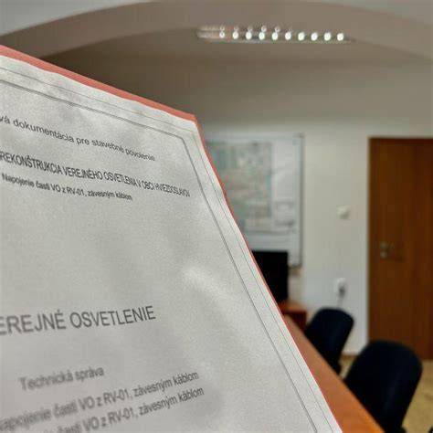 Plán rozloženia nového osvetlenia v obci