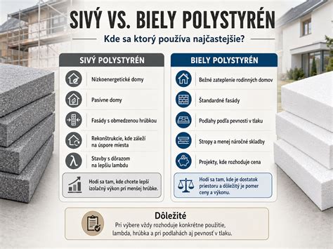 Rozdiel v štruktúre bieleho a grafitového EPS polystyrénu