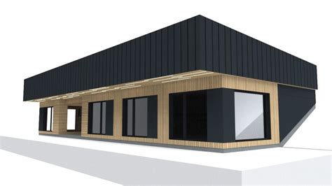 Vizualizácia fasády s dreveným ThermoWood® obkladom