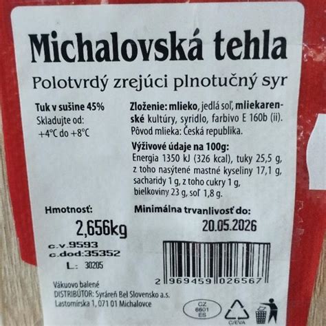 Produktová fotografia syra Michalovská tehla v plátkoch