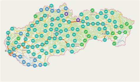 Mapa exportných trás slovenských syrov