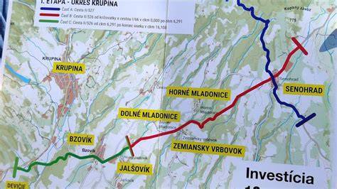Mapa s vyznačenými trasami pre osobný odber