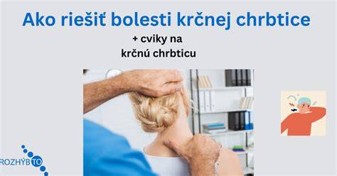 Ilustrácia krčnej chrbtice s vyznačením bolestivých bodov