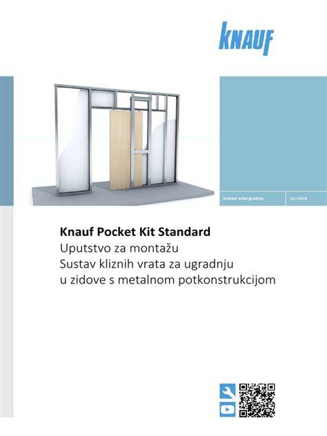 Schéma inštalácie Knauf Pocket Kit v sadrokartónovej priečke