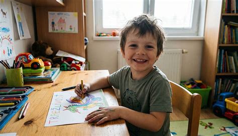 Dieťa kreslí ceruzkou na papier