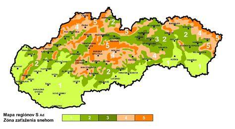 Mapa radónových oblastí na Slovensku