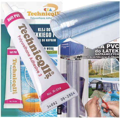 Detail hotovej a vysušenej PVC záplaty na nafukovacom člne