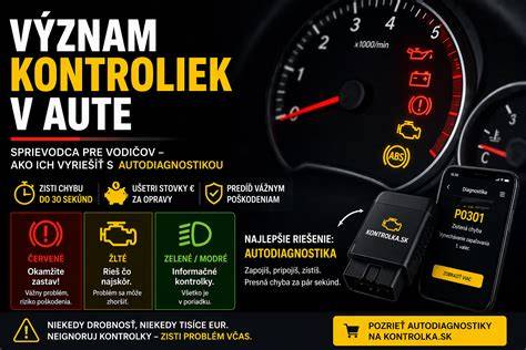 Prehľad farebného rozlíšenia kontroliek v aute