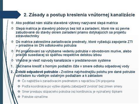 Schéma vnútornej kanalizácie s redukciou