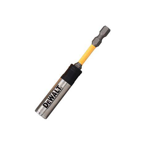 Detailný záber na profesionálny magnetický držiak bitov DeWALT s nasadeným skrutkovacím hrotom