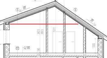 Detail inštalácie parozábrany pri trámovom strope