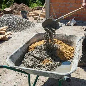 schéma miešania betónu a pomery zložiek