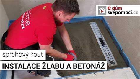 Schéma inštalácie sprchového žľabu s vyspádovanou doskou