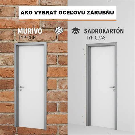 Rôzne typy oceľových zárubní (CGH, CWS, CGAS)