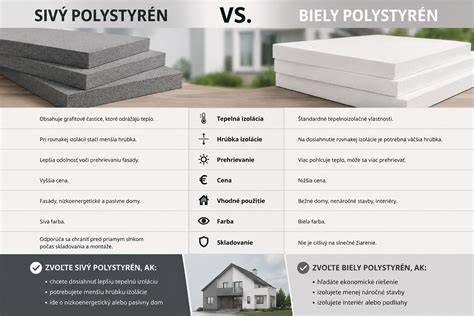 Porovnanie tepelnej izolácie bieleho a sivého polystyrénu