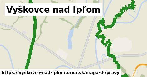 Mapa obce Vyškovce nad Ipľom a okolia