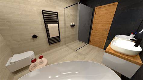 Moderná kúpeľňa s minimalistickou nízkou vaničkou