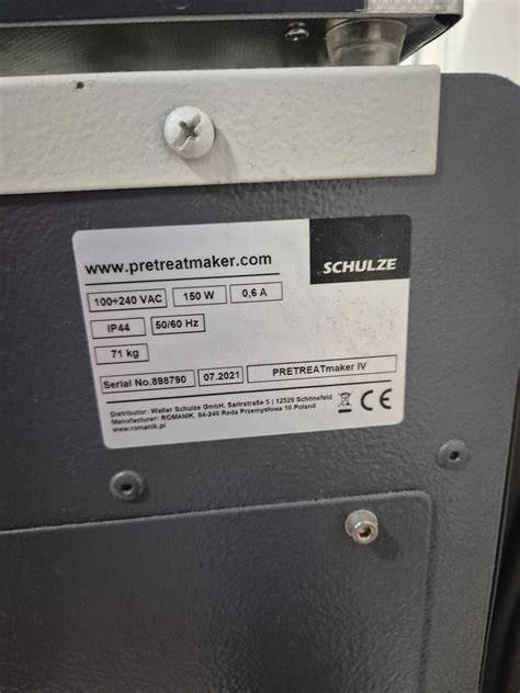 Schulze Pretreatmaker 4 v prevádzke