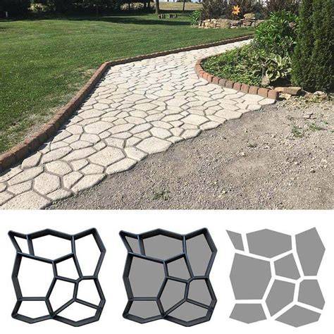 plastová forma na betónový chodník s geometrickým vzorom