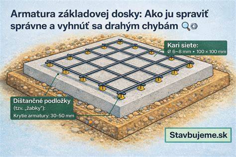 schéma merania výšky základovej dosky
