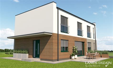 Ukážka modernej drevenej fasády rodinného domu