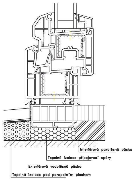 detail montáže okenného profilu