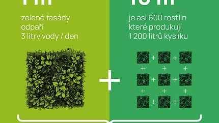 Benefity zelených striech infografika