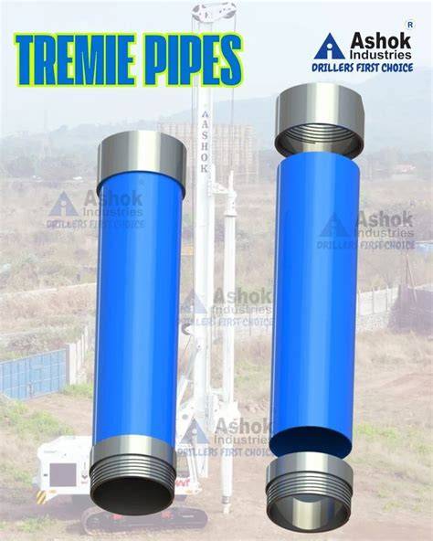 Schéma systému Tremie Pipe pre liatie betónu pod vodou