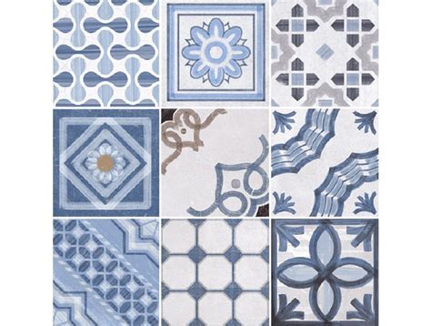 Prehľad rôznych ornamentálnych a patchwork vzorov vintage dlažieb