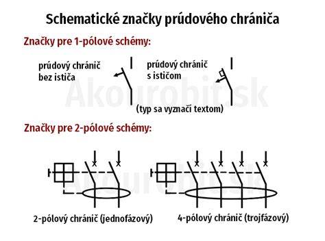 Schematická značka a pripojenie 1+N-pólového ističa