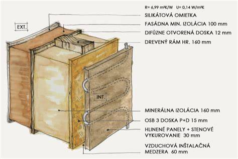 Diagram relaxačnej doby obvodovej steny
