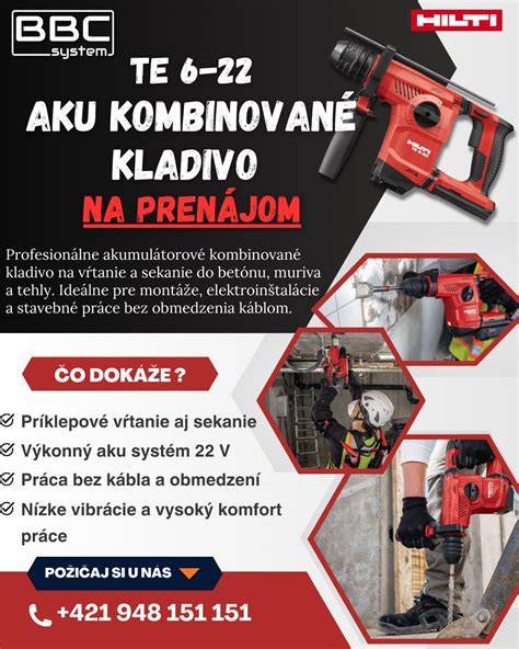 Profesionálna stavebná práca s náradím Hilti