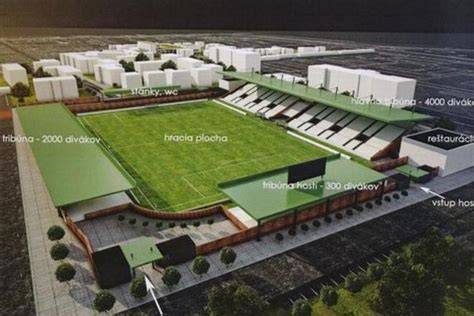 Vizualizácia nového futbalového štadióna v Beluši