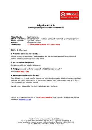 Prehľad stavebných služieb a typov stavieb TRIPA, s.r.o.