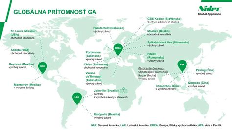 Globálna mapa prítomnosti spoločnosti Viessmann Group