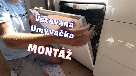 Ilustrácia postupu inštalácie fasády umývačky riadu