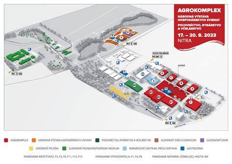 Mapa výstavisk s označenými miestami Cersaie Bologna a Agrokomplex Nitra