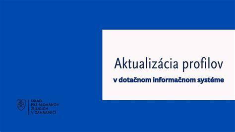 Informačný diagram o zdrojoch a aktualizácii dát