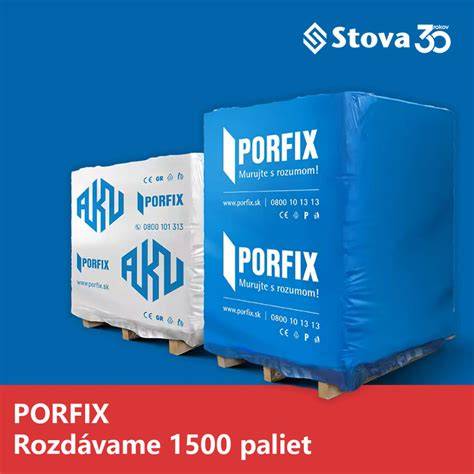 Paleta Porfix tvárnic pripravených na odvoz
