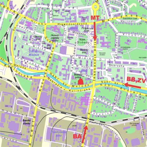 Mapa Prievidze - predajcovia stavebnín