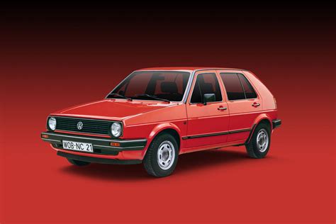 Volkswagen Golf II po modernizácii s väčšími nárazníkmi