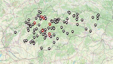 Mapa doručovacích služieb na Slovensku